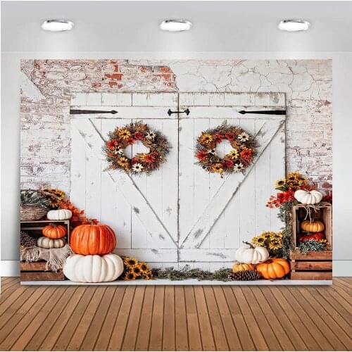 Barn warehouse photography backdrop autumn pumpkin newborn portrait photography wedding bridal shower photo booth background