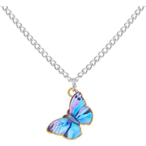 Gothic Choker Necklaces Girls Cute Butterfly Metal Chain Choker Statement Necklace Pendant For Women Elegant Jewelry