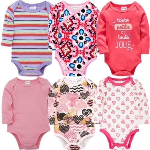 Kavkas 100% Cotton Baby Boys Girls Pajamas Roupas bebe de Newborn Baby Bodysuits Overalls Infant Clothes Long Sleeve Underwear