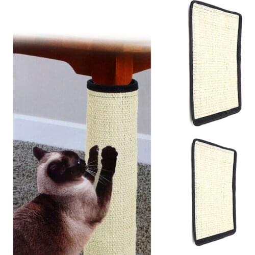 Pet Cat Kitten Claw Scratching Play Mat Hanging Bed Sisal Hemp Pad Board Rug For Furniture Protection
