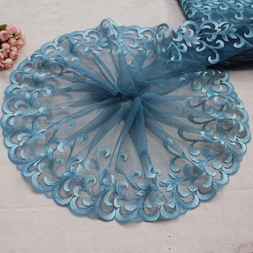8.66" 22cm wide 2Yards/lot Embroidered Tulle Lace Trim ~Wonderful Feeling~,Vintage Lace