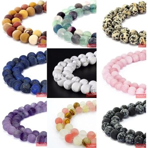 Dull Polish Matte Tiger eye Lapis Lazuli Turquoises agata Beads in Froested Style 4-12MM Pick Size For Jewelry Making MM01