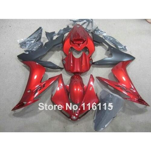 MOTOMARTS hot sale ABS fairing kit for YAMAHA YZF R1 2004 2005 2006 matte black red R1 04 05 06 fairings set 3285 Full injection