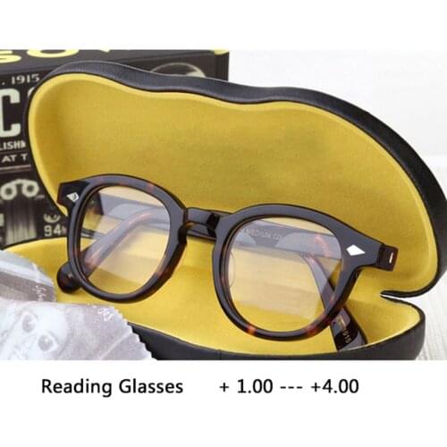 Johnny Depp Reading Glasses Men Women Top Quality Acetate Glasses Frame Brand Vintage Lemtosh Eyeglasses Computer Goggles Box