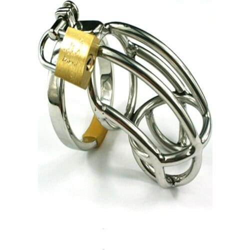Stainless Steel Male Chastity Device,Cock Cage,Penis Ring,Penis Lock,Adult Game,Chastity Belt,Cock Ring A136
