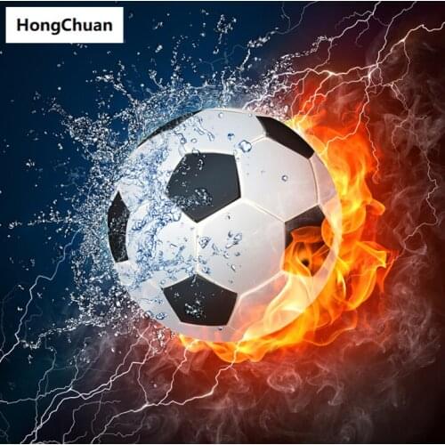 New product football fire diamond painting DIY mosaic handmade 5D diamond embroidery cross stitch kit home decoration gift