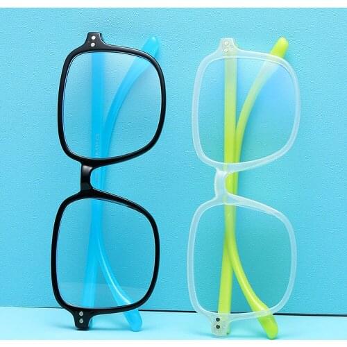 Lovely Blue Light Blocking Glasses Kids 2021 Boys Girls Cute Square Computer Clear Transparent Eyeglasses Optical PC Frame UV400