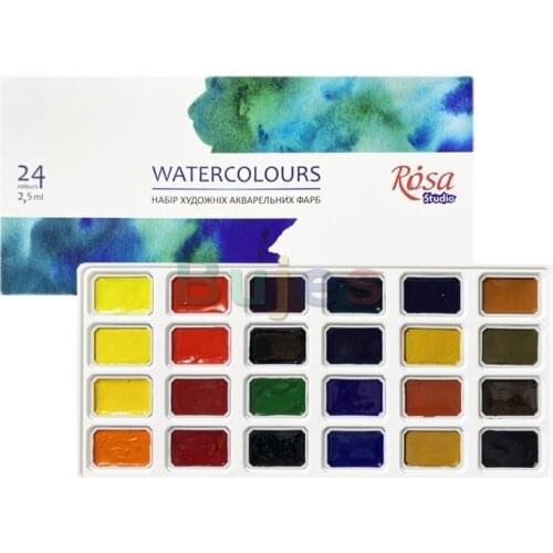 White Nights Rosa Solid Watercolor Paints 16/24 Colors painting fine arts Easy display color easy store easy carry art supplies