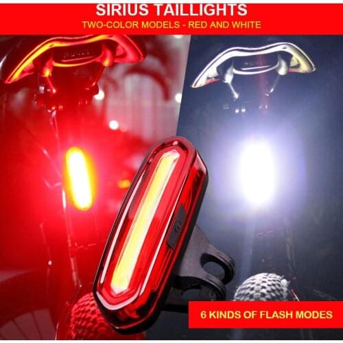 Wheel Up Bike Bicycle Cycling USB Rechargeable Front Rear Light 4 / 6 Modes LED Tail Lamp Bicycle Lights Bicycle Accessories