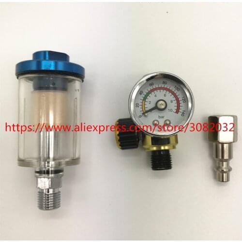 Spray Gun Air Regulator Gauge & Air Spray In-Line Water Trap Filter Tools Paint Spray Gun Regulator Air Filter Air Regulator