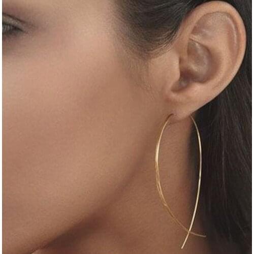 Simplicity Fish Shaped Design Hoop Copper Wire Earrings Accessories For Women Girl Gift Jewelry Brincos Feminino Bijoux