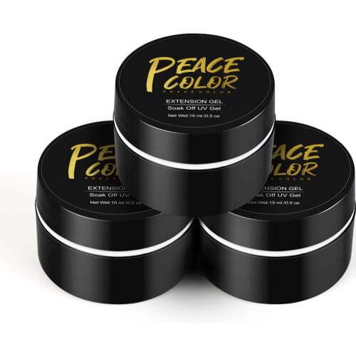 15ml Clear/Pink/White Nail Extension For Nail Art UV Gel Soak Off Builder Gel Hard Jelly Builder Nail Extend Gel French DIY