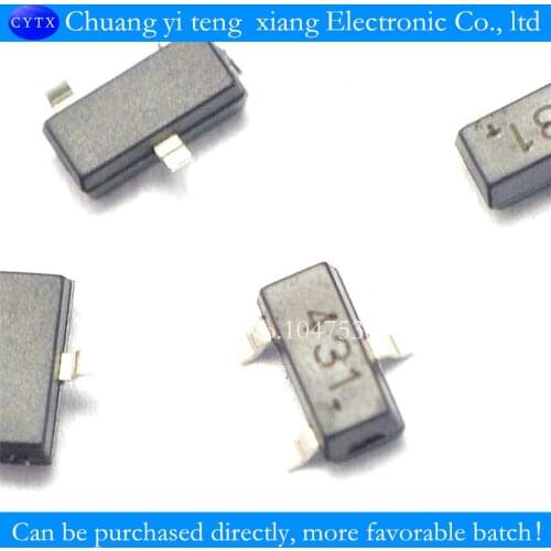 Voltage regulator triode TL431 431 SOT23 regulator tube (100PCS/lot)