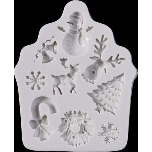 Christmas Silicone Fondant Mold Cake Chocolate Decorating Baking Mould Tools DIY Cake Bakeware Supplies