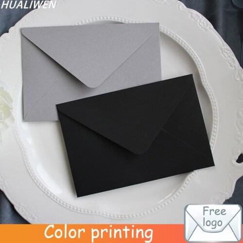 Gray Black Retro Envelope Greeting Card Paper Envelope Wedding Invitation Envelope Gift Envelope 10.5x15.5cm