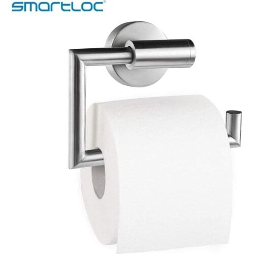 Smartloc Stainless Steel Toilet Paper holder Roll Towel Kitchen Tissue Storage Rack WC Bathroom Accessories Bath Organizer Shelf