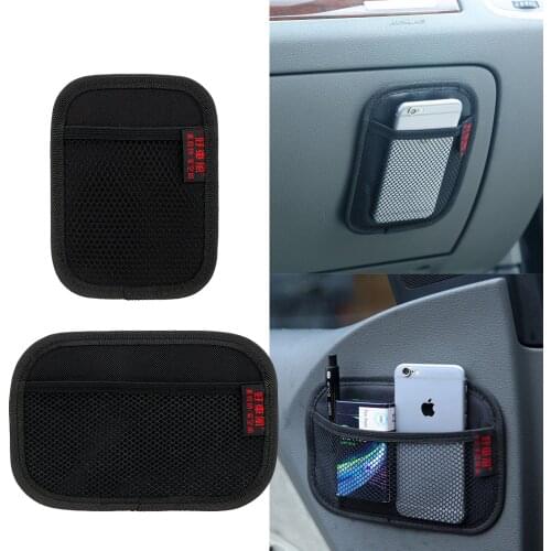 Stowing Tidying Fabric leather Car Storage Net Bag Automotive Pocket Multi-use Car Seat Back Organizer
