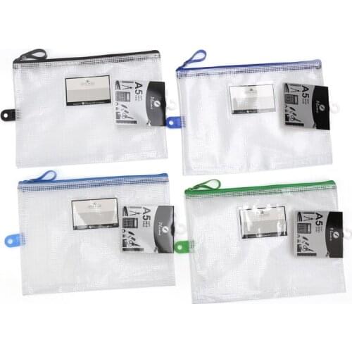 Transaparent PVC Custom LOGO A4 A5 B5 File Storage Bag Expanding Document Pocket