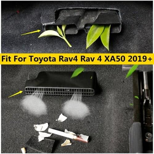 Yimaautotrims Seat Under Floor Air Conditioner Duct Vent Outlet Grille Cover Trim For TOYOTA RAV4 RAV 4 XA50 2019 2020 2021
