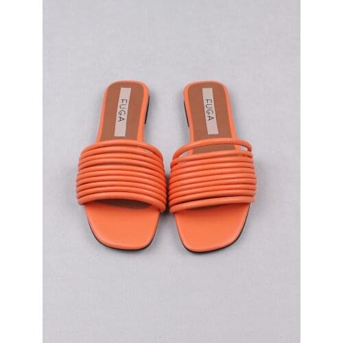 Women Slippers Orange Casual Street Style Slippers 2021 Summer Season