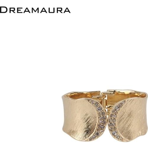 Dreamaura Fashion Rhinestone Spring Bangle Geometric Bracelet Femme