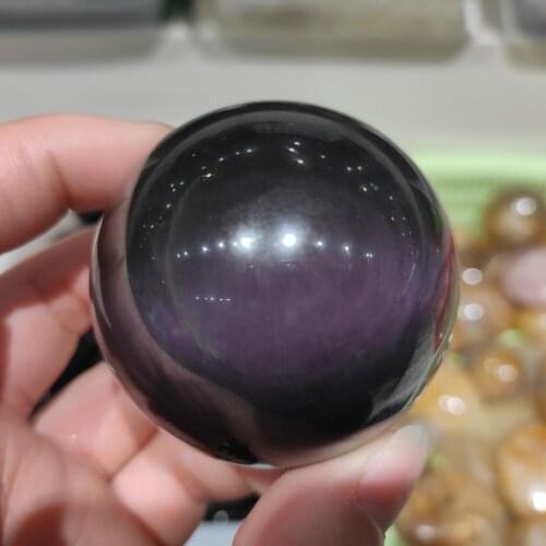 1pcs Obsidian Rainbow Eye Ball making Necklace Transfer Lucky Love Natural Stone Buddhism DIY Pendant feng shui home decoration
