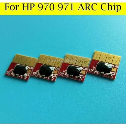 1640AR 4 Pieces/Lot Show Ink Level ARC Chip For HP 970 971 For HP Officejet Pro x451dn x451dw x476dw x476dn x551dw Cartridge