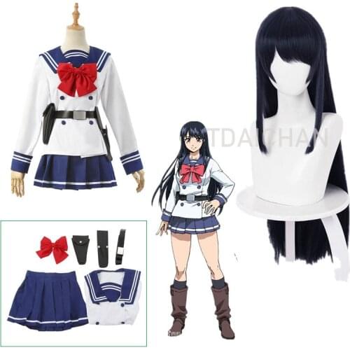 2021 AnimeTenkuu Shinpan High-Rise Invasion Cosplay Honjou Yuri JK Uniform Dress Outfits Halloween Carnival Costume Sailor Suit