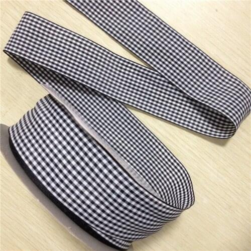25 38 mm Width 100% polyester Plaid Ribbons scottish Gift bows Tartan Ribbon Garments Accessory E106