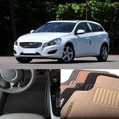5PCS Premium Auto Fabric Nylon Anti-slip Floor Mats Carpet For Volvo V60 2013-2020