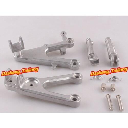 Aluminum Alloy Front Rider Foot Pegs Footrest Brackets for YAMAHA YZF R6 03-05 R6S 06-10, Motorcycle Spare Parts Accessory