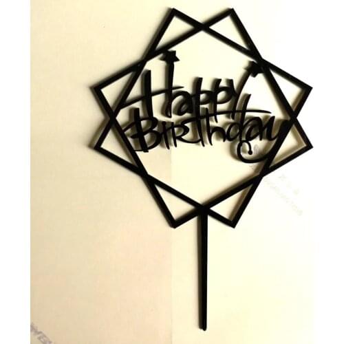 Free shipping 20 pcs happy birthday acrylic cake topper unicorn cake topper