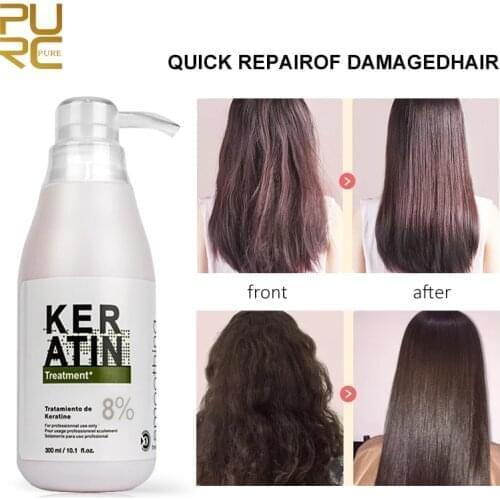 PURC Brazilian Keratin Hair Treatment Straightening Hair 8% Formalin Keratin for Hair Repair Frizz Hair Care Beauty Products
