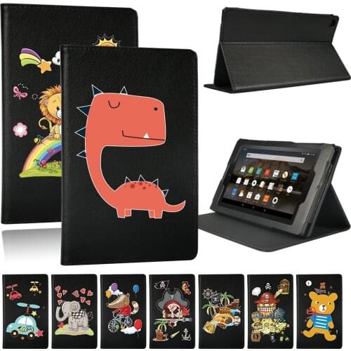 For Amazon Fire 7 HD 10(5th/7th/9th Gen)/Amazon Fire HD 8(2016/2017/2018) New Safety Front Bracket Tablet Case(Astronaut Series)