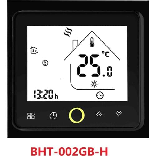Electric AC95~240V Floor Heating Thermostat Black Temperature Controller for Floor Warming