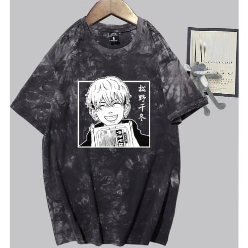 Anime Tokyo Revengers Tshirt Matsuno Chifuyu Comics Graphic Tees Aesthetic Novelty Tie Dye Clothes Casual Tops Unisex