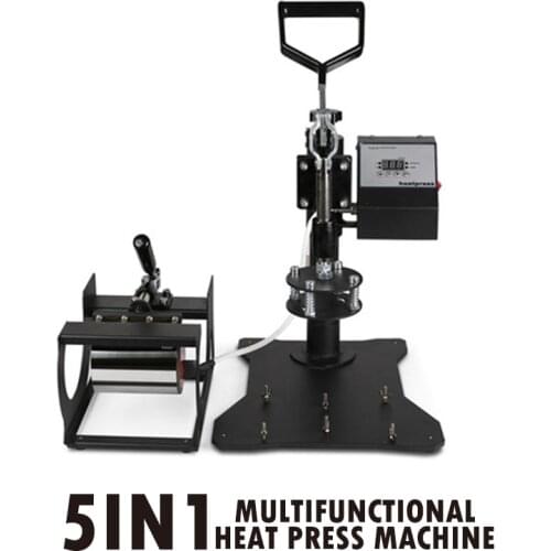 HP5IN1 bronzing hot stamping T-shirt shell mobile phone brand logo hot stamping machine, five-in-one multi-function