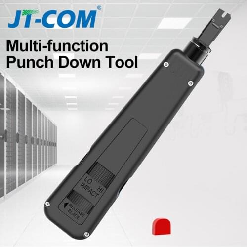 110 Type Punch Down Tool Multi-function Network Cable Module Tool with Two Blades Telephone Impact Terminal Insertion Tools