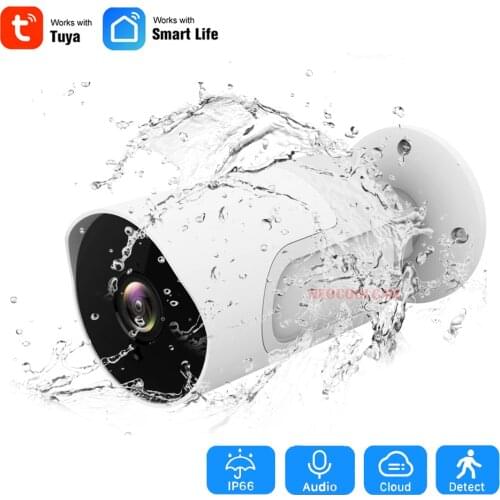 Tuya Smart Life Wifi IP Camera 1080P Wireless Home Security Outdoor Waterproof 2 Way Audio Motion Detection Cloud SD Card Slot