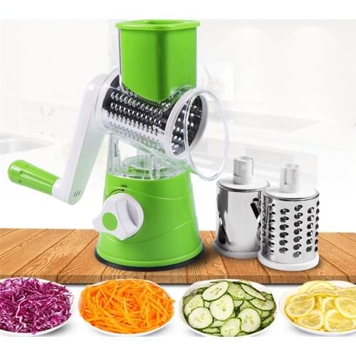 Kitchen Accessories Multifunctional Vegetable Cutter Slicer Stainless Steel Graters Potato Spiral Slicer Grind Garlic Cook Tools
