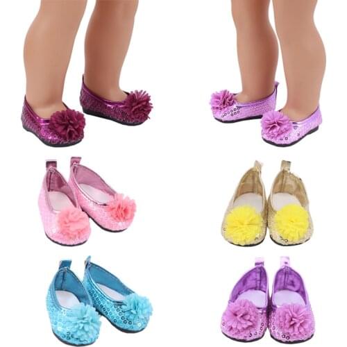7.5 cm Doll Shoes For 16-18 Inch Girl/Boy Doll & 43 cm Bebe Reborn Doll Toys & Our Generation Doll Clothes Accessories