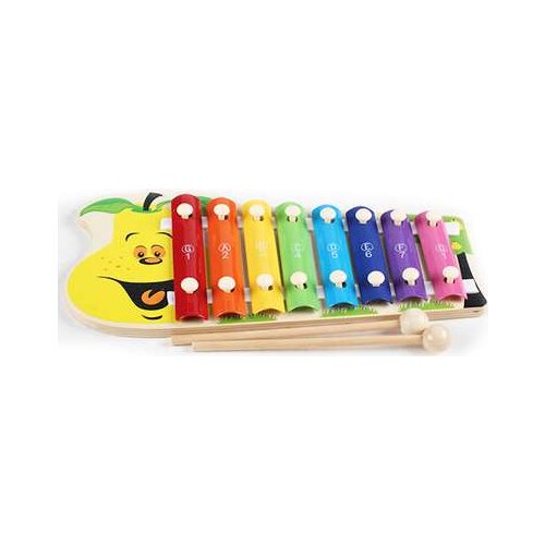 Rod Bell Metal Wood Toys Musical Instrument Cartoon Dragged Wooden Piano Baby Hand Children Kids Educational Toy Infant Playing