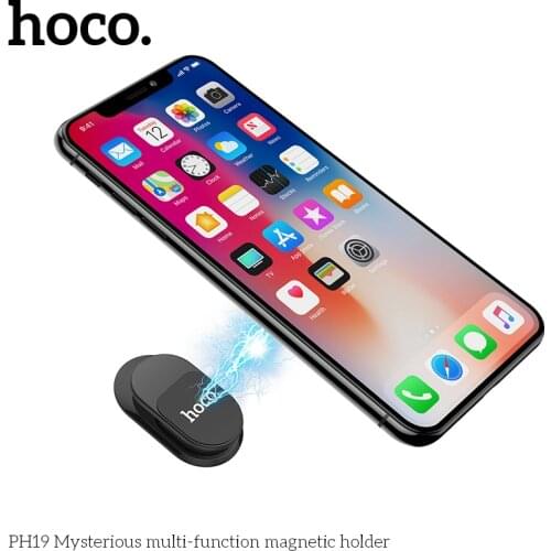 PH19 Multifunctional Magnetic Bracket Give two Hook Car Phone Holder Family Key Data Cable Organizing Hook Wire Storage