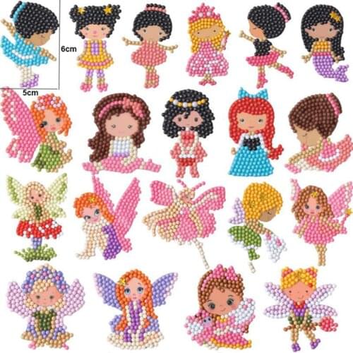 9Pcs/set Easy Diamond Painting Kits For Kids 5D DIY Diamond Kits Paint By Numbers Handmade Sticker Arts and Crafts For Children