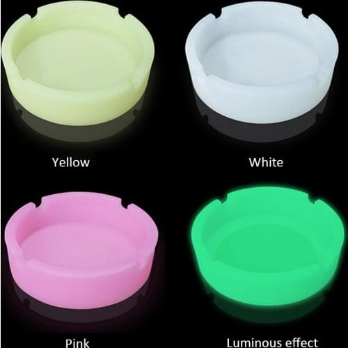 New Camouflage Luminoussilicone Round Ashtray Camouflage Mixed Color Psychedelic Ashtray Home Decor Bar Party Accessories