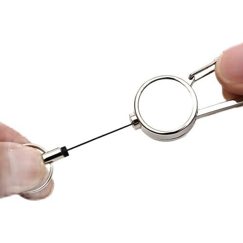 50cm Wire Rope Camping Telescopic Burglar Chain Key Holder Tactical Keychain Outdoor Key Ring Return Retractable Key Chain