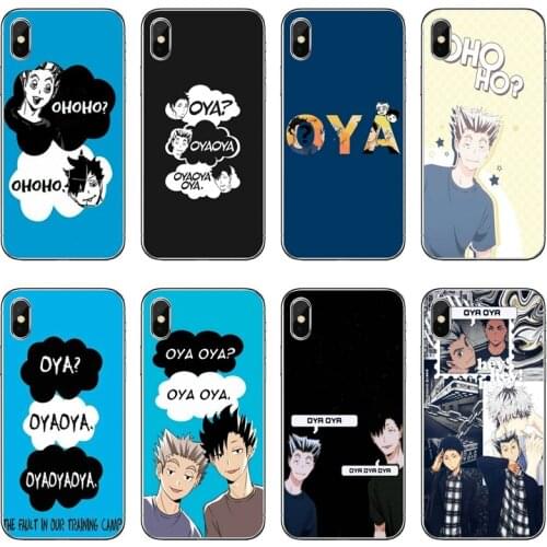 Cute Anime Oya Haikyuu Transparent Phone Case For iPhone 12 11 Pro Max Mini XS Max XR X 8 7 Plus 6 6S Plus 5 5S SE 2020