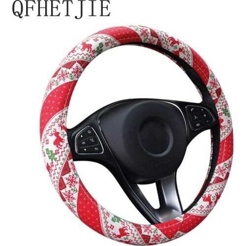 Christmas Gift Car Steering Wheel Linen Steering Wheel Cover Four Seasons General Summer Car Cover Car Accessories