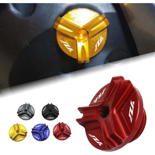 SEMSPEED CNC Motorcycle Black Engine Oil Filter Screws For Yamaha R1 R3 R6 YZF-R3 YZF-R6 YZF-R1 YZF-R25 R125 Oil Cup Cover Screw