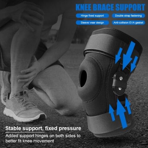 Hinged Knee Brace Support Side Patella Stabilizers with Strap Sports Knee Protective Pads for Knee Protection Pain Relief